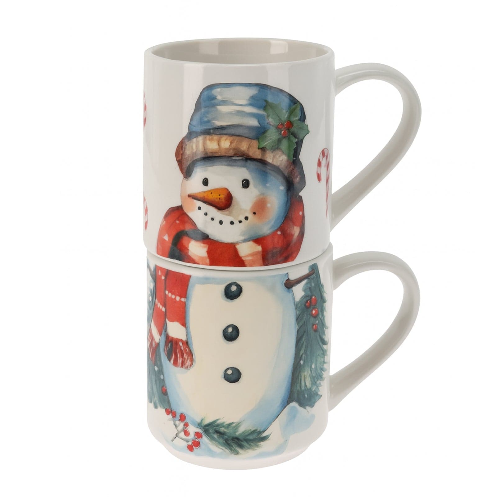 Tazza di Natale in porcellana per decorazioni natalizie 265 ml set da 2 - 3