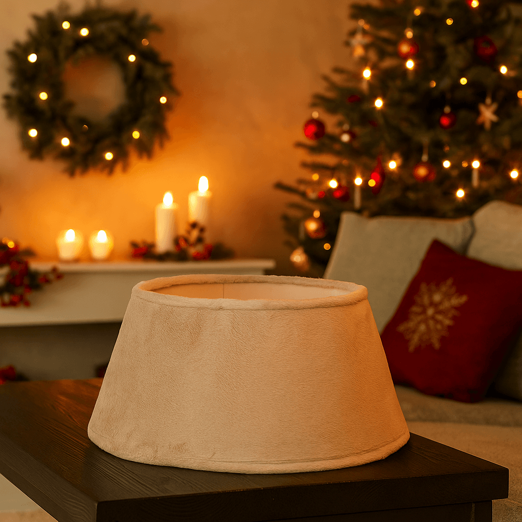 Copribase per albero di Natale con pelo per decorazione natalizia Ø 55 cm - 1