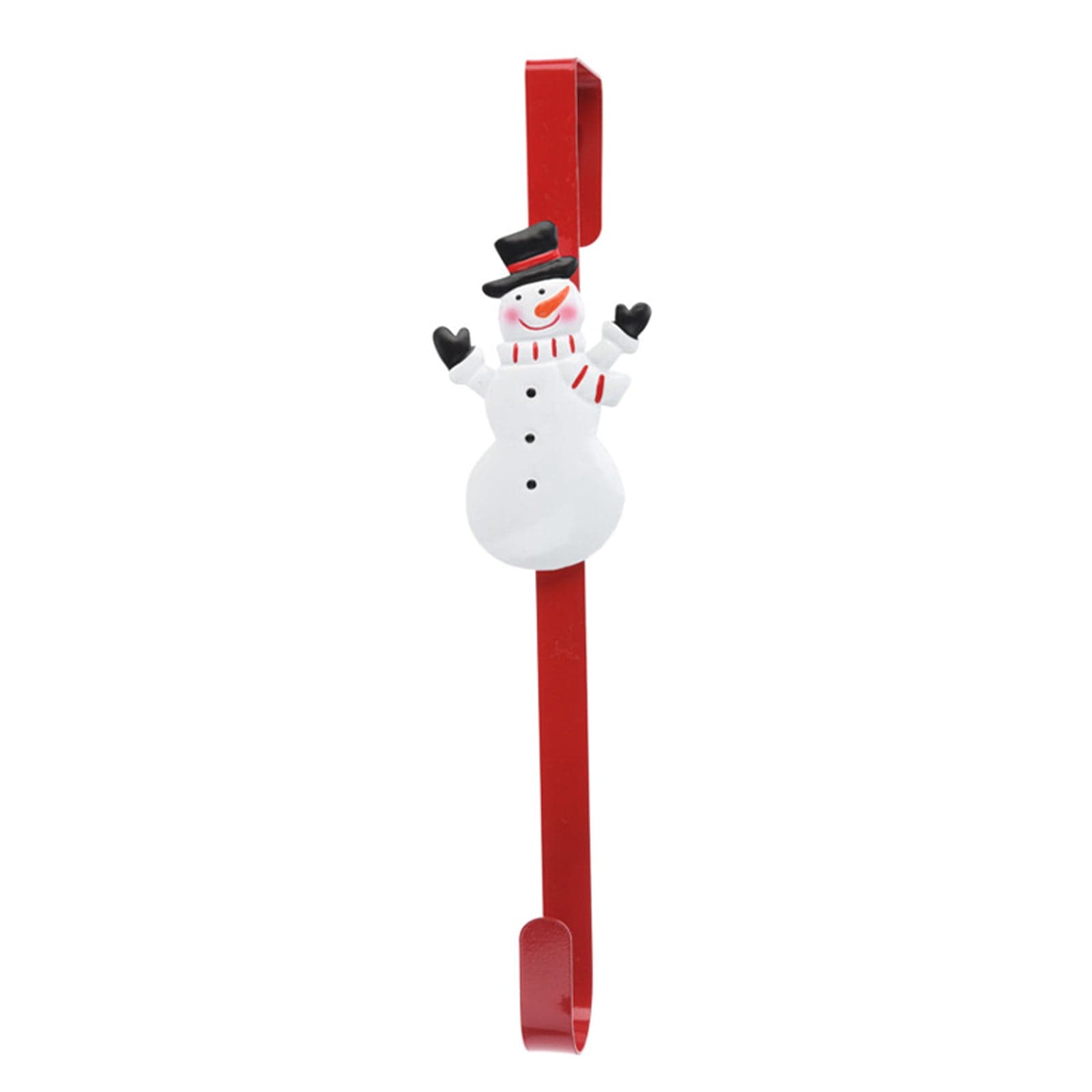 Gancio natalizio corona in metallo con decorazioni soggetti natalizi h 38 cm - 3