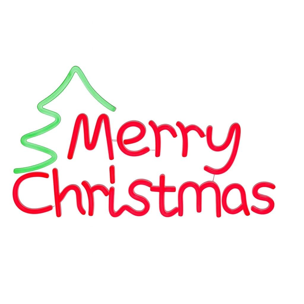 Decorazione Merry Christmas a neon connessione USB per decorazioni natalizie - 2