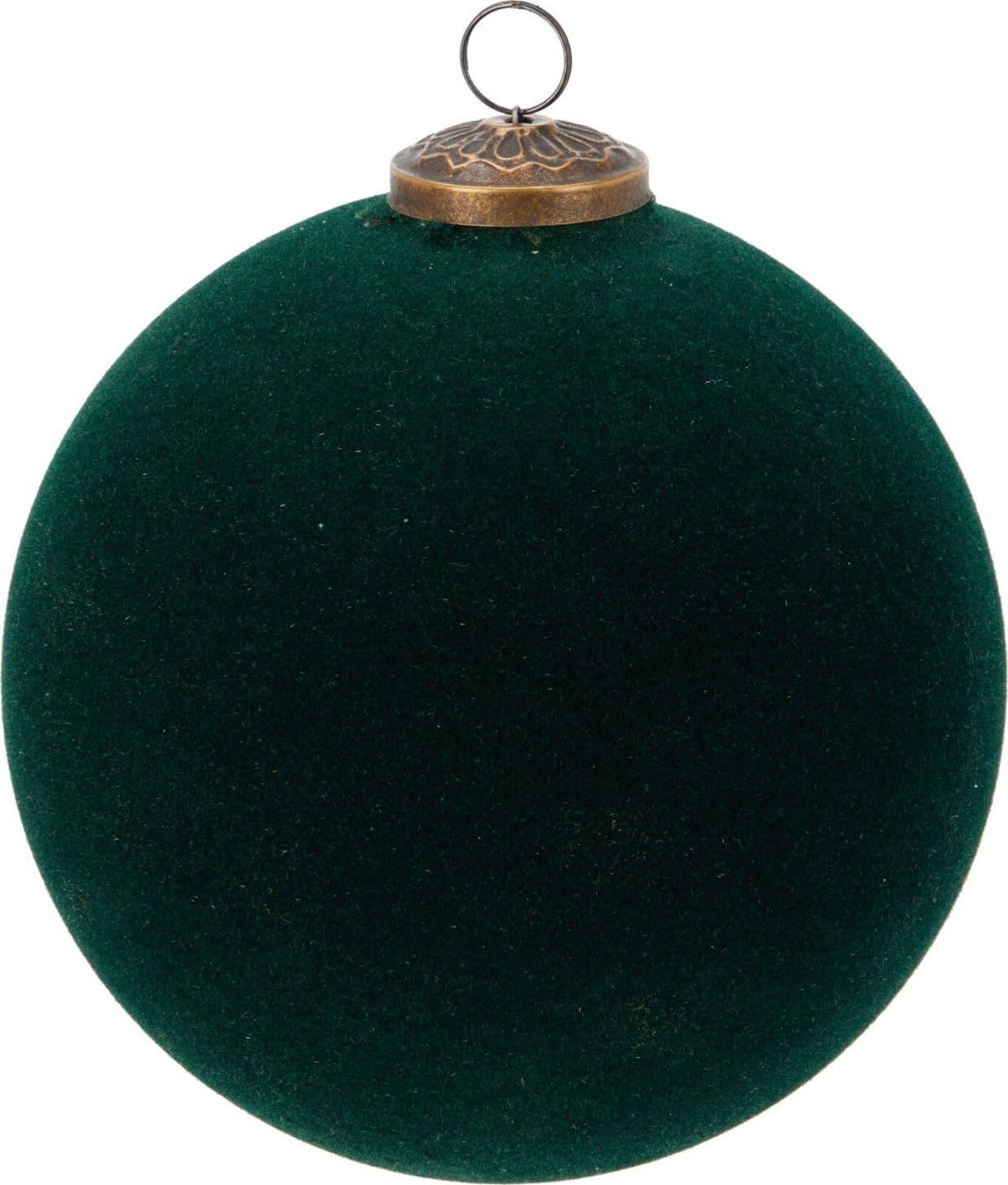 Palla di Natale in vetro floccato per decorazioni natalizie - 2