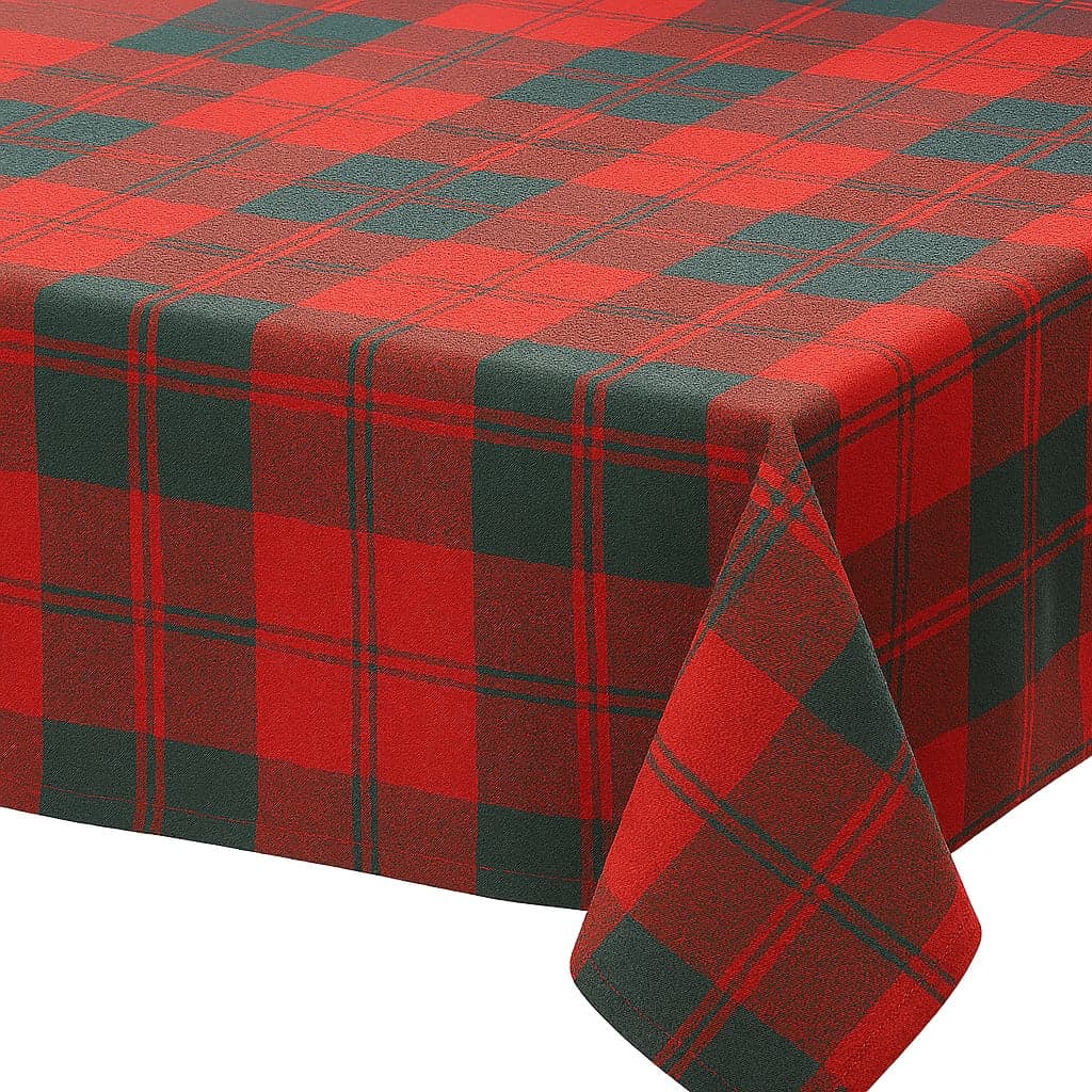 Tovaglia in plastica stile scozzese per tavolo di Natale 140 x 180 cm - 2