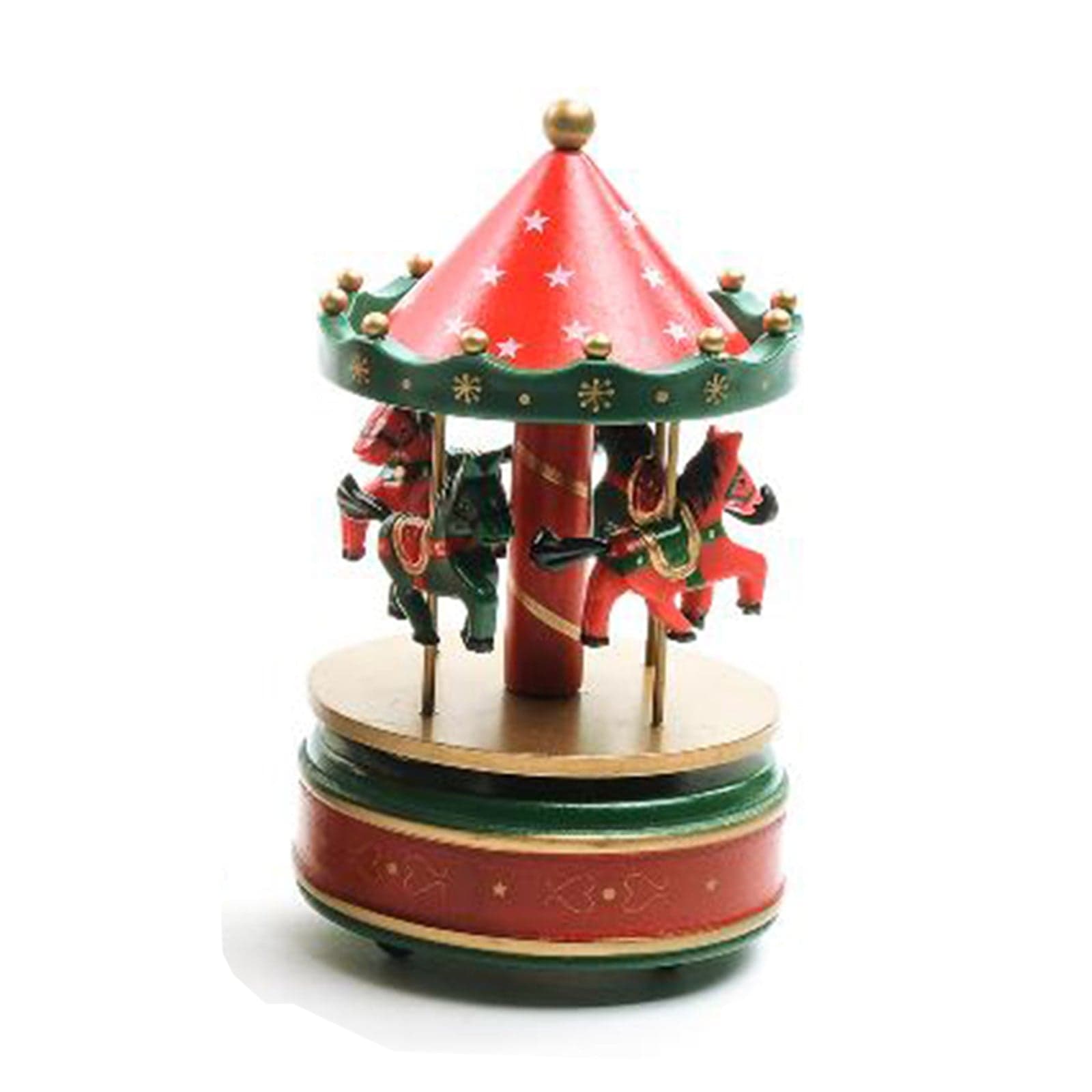 Carillon decorativo giostra carosello in legno decorazione natalizia - 3