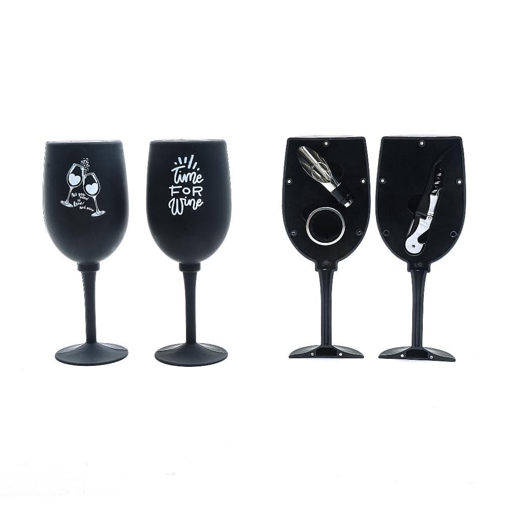 Set sommelier con accessori in cofanetto calice per decorazioni natalizie - 6