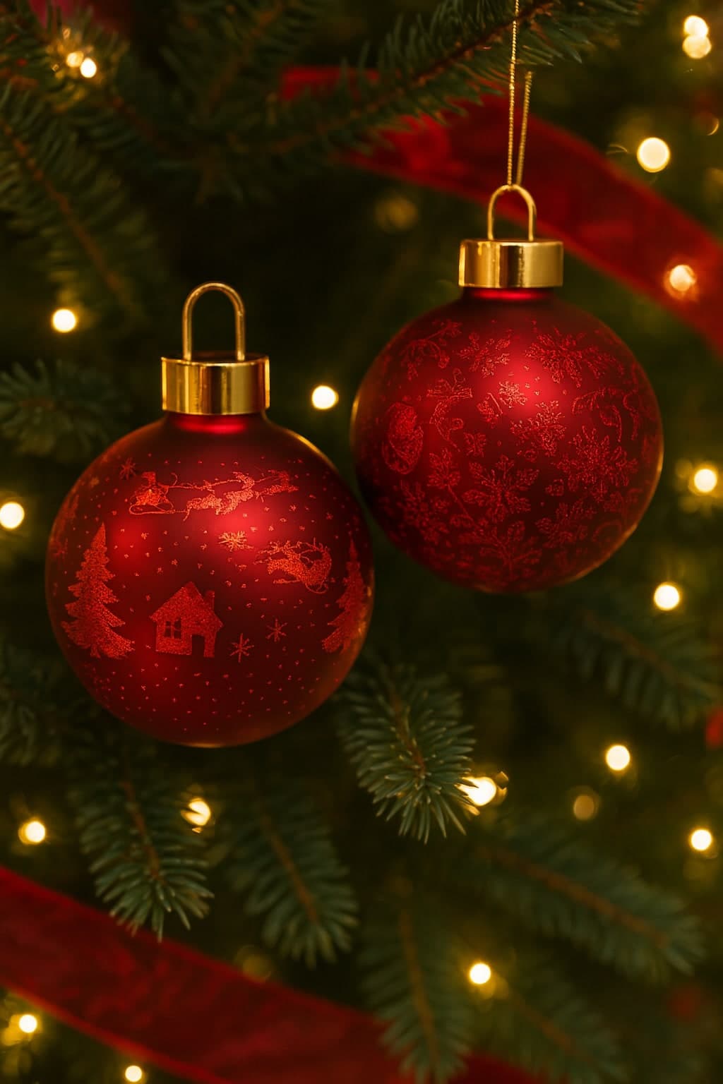 Palla di Natale in vetro con luci batteria 3xAA per decorazioni natalizie - 7