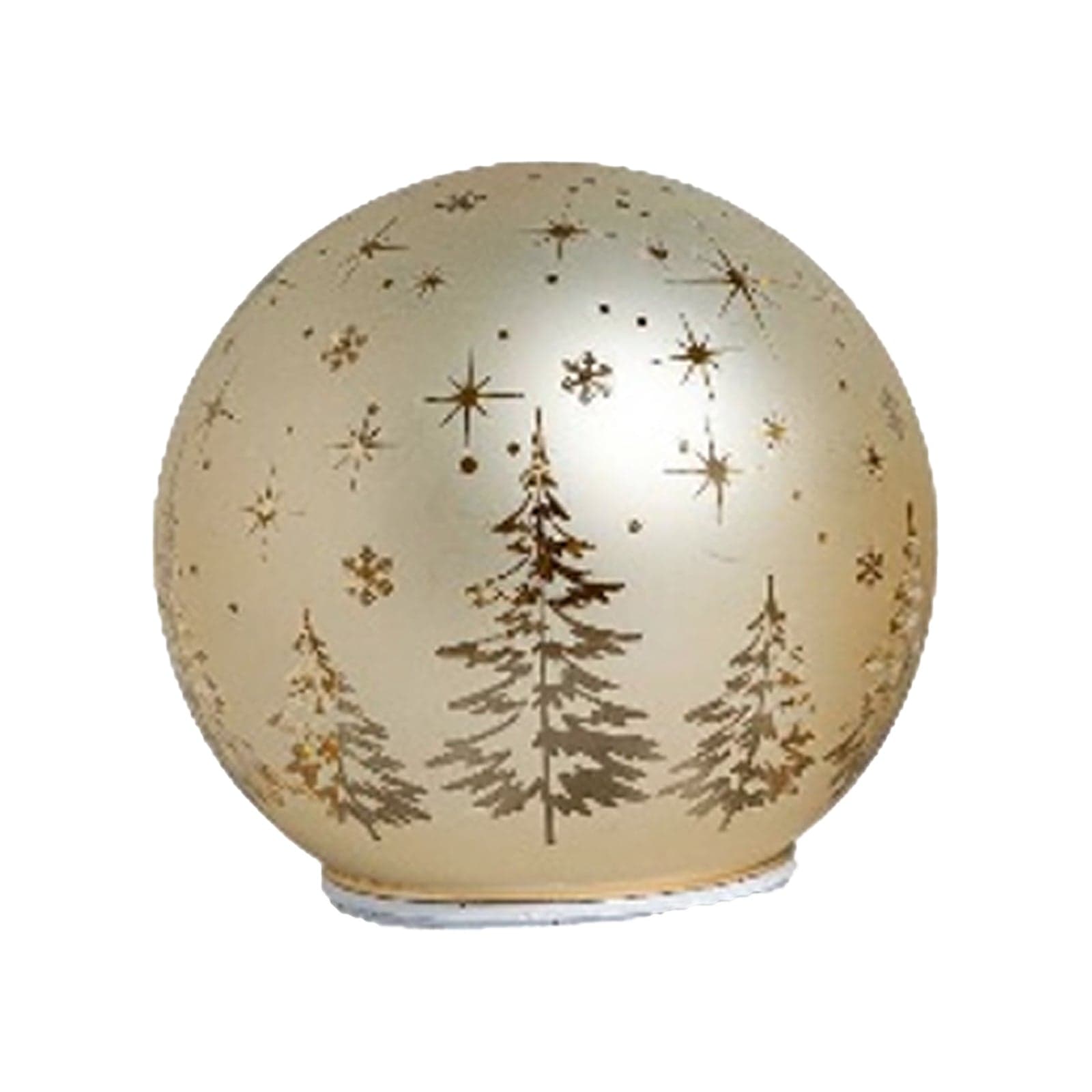 Palla di Natale in vetro rotante con luci batteria per decorazioni di natale - 3
