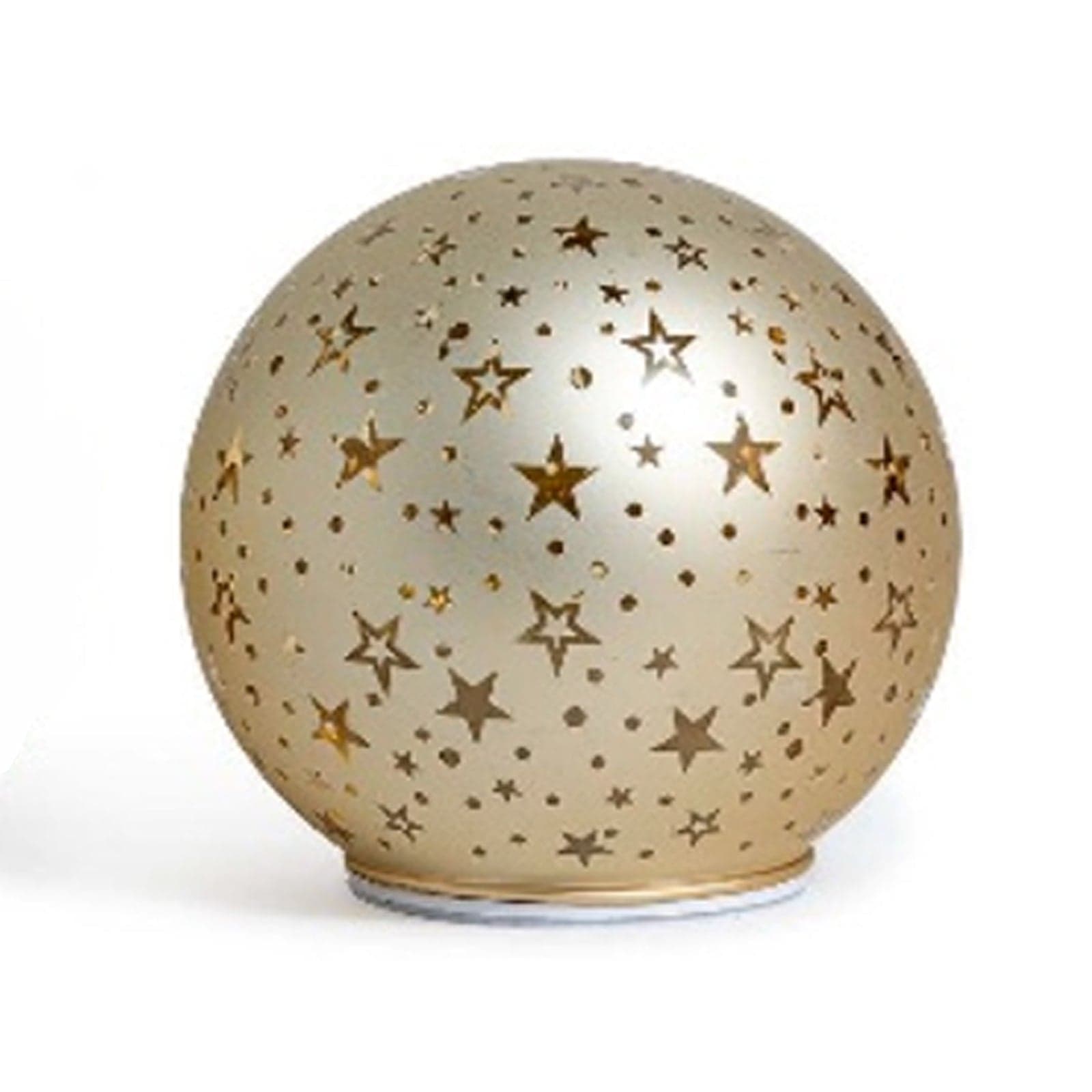 Palla di Natale in vetro rotante con luci batteria per decorazioni di natale - 8