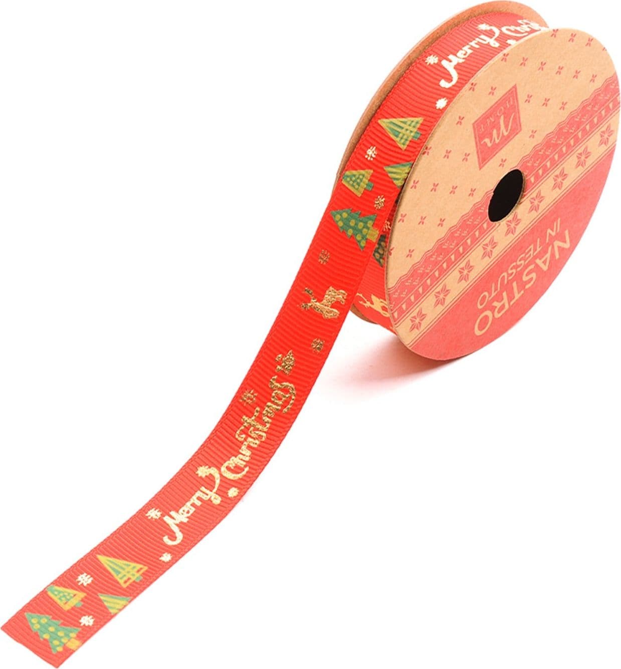 Nastro di natale in tessuto per decorazioni natalizie 1,5 x 270 cm - 2