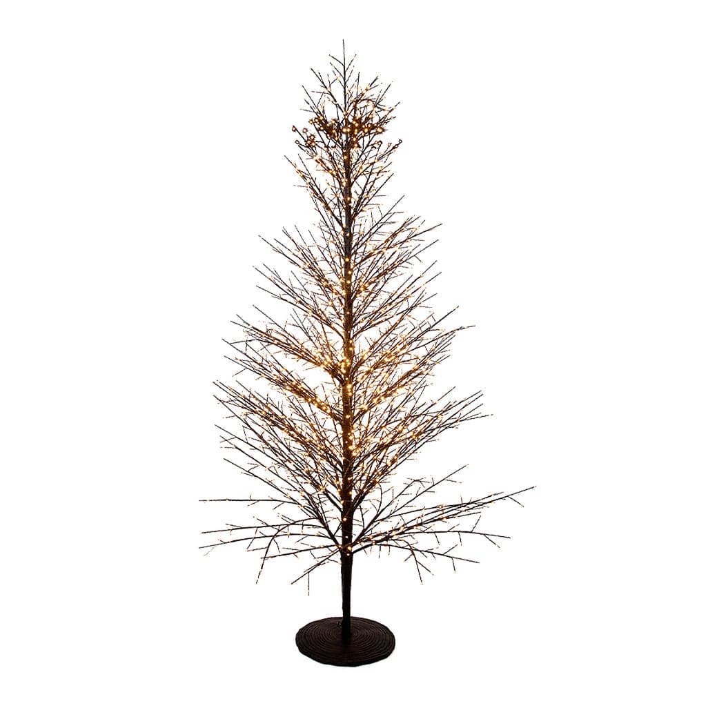 Abete di Natale alta qualità con luci microLed color bianco caldo per decorazioni natalizie - 2