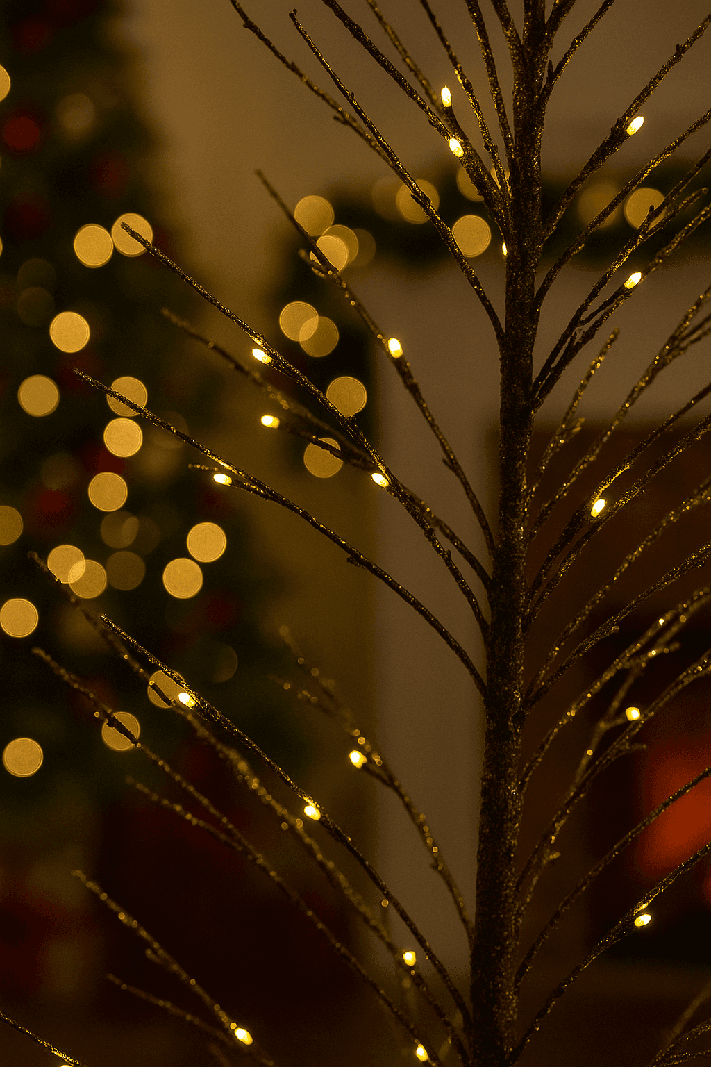 Abete di Natale alta qualità con luci microLed color bianco caldo per decorazioni natalizie - 3