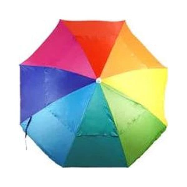 Ombrellone da mare multicolor picchetto per spiaggia da 220 cm - 4