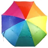 Ombrellone da mare multicolor picchetto per spiaggia da 220 cm - 4
