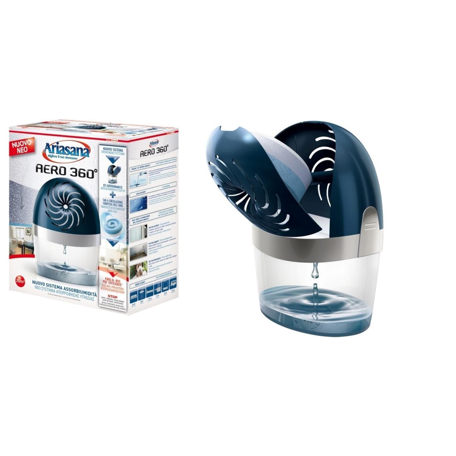 Deumidificatore assorbi umidità Henkel Ariasana aero 360° kit per Tab ricaricabile - 2