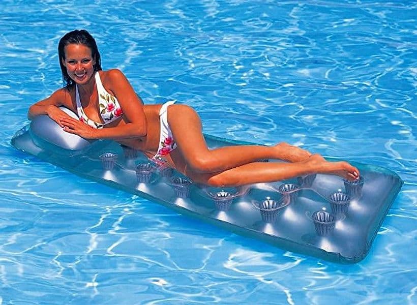 Materassino galleggiante con cuscino trasparente 190 Cm, per mare e piscina - 4