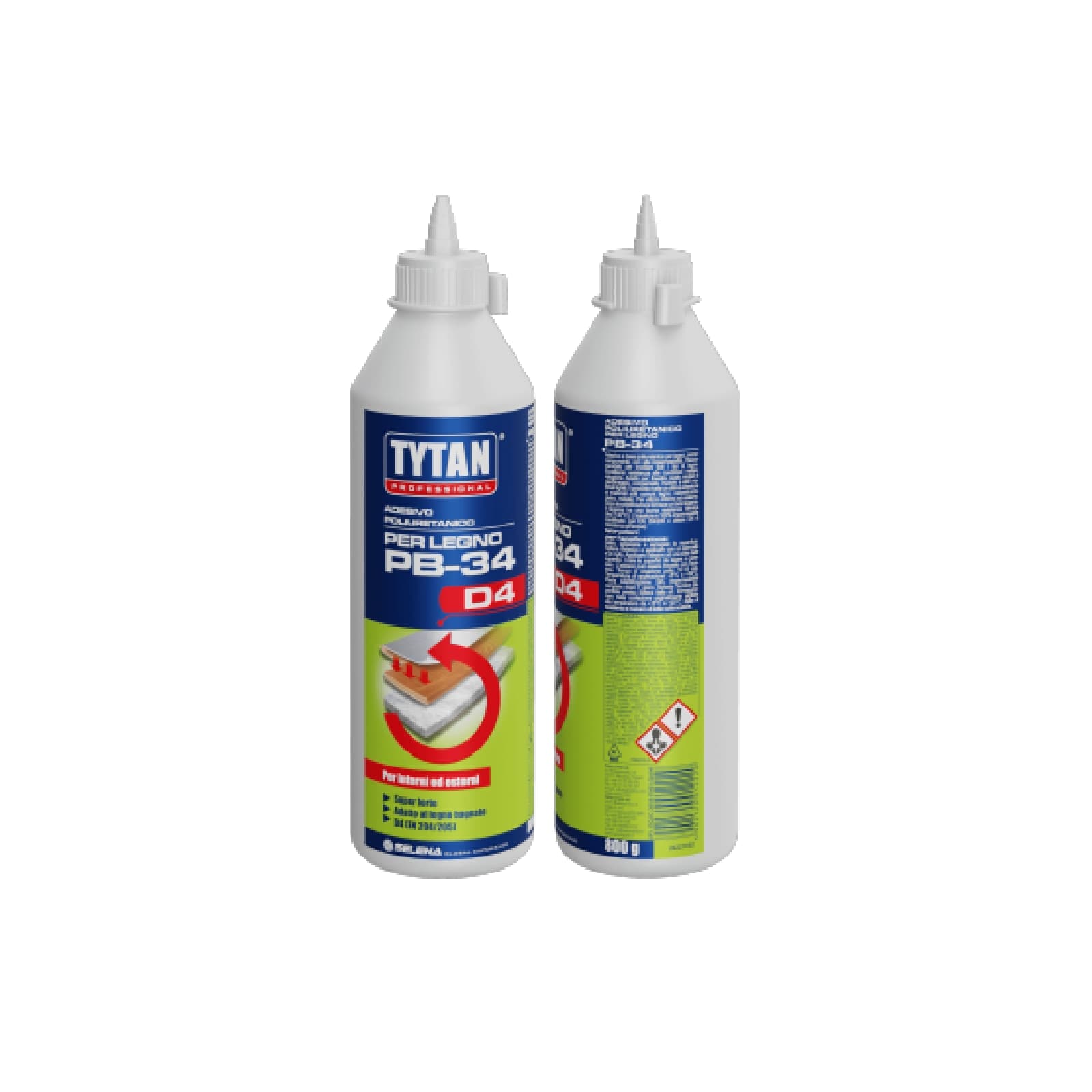Adesivo poliuretanico per legno PB-34 giallo chiaro 800 gr - 2