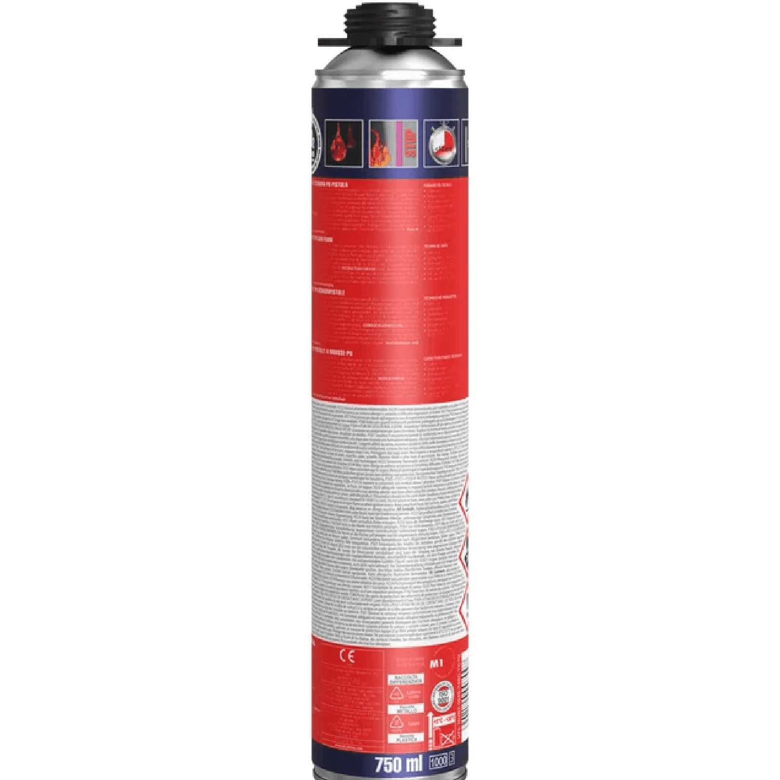 Schiuma poliuretanica "B1 EI240" resistente al fuoco 750 ml - 2