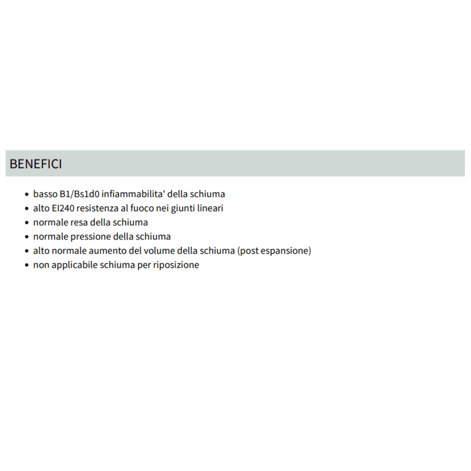 Schiuma poliuretanica "B1 EI240" resistente al fuoco 750 ml - 3