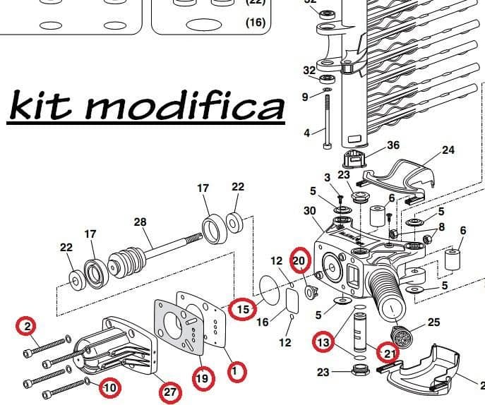 Kit di modifica completo per cilindro abbacchiatore Zanon Mambo Light-Speed - 2