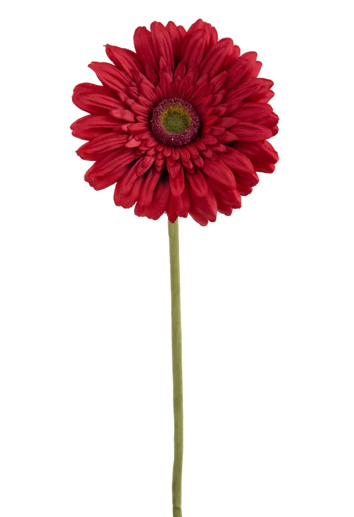 Fiore decorativo "Gerbera" con petali rosso decorazione centrotavola h 62 cm - 3