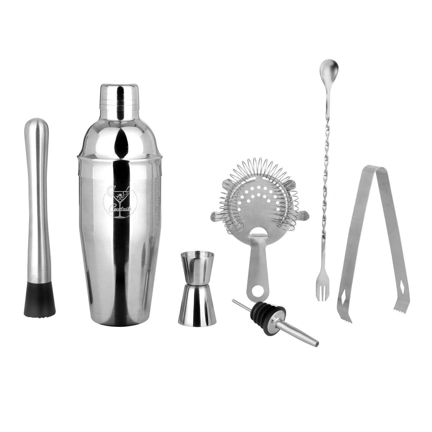 Set bartender 7 pezzi Shaker per cocktail idea regalo per barman - 3