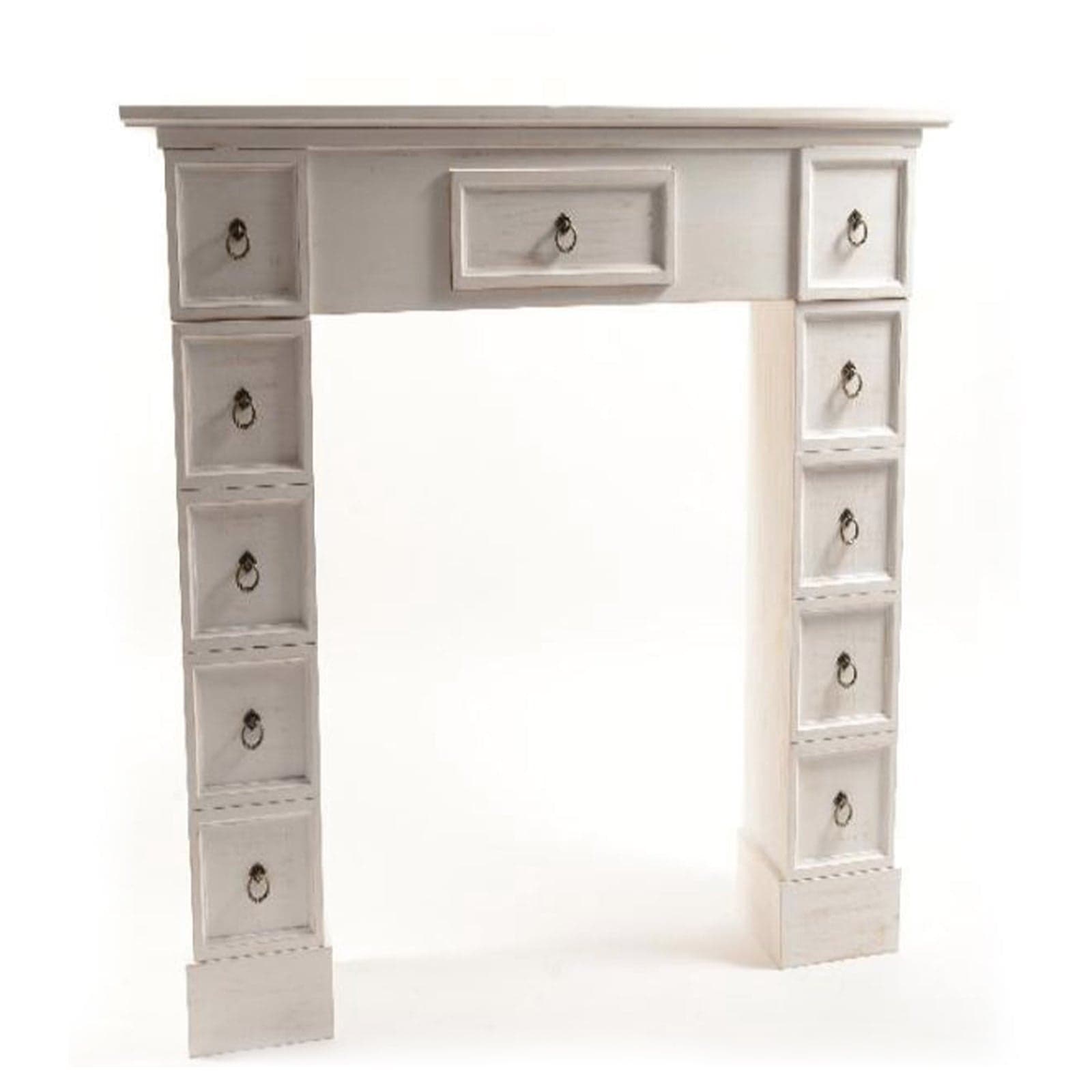 Struttura caminetto natalizio in legno per decorazioni natalizie h 95 cm - 2