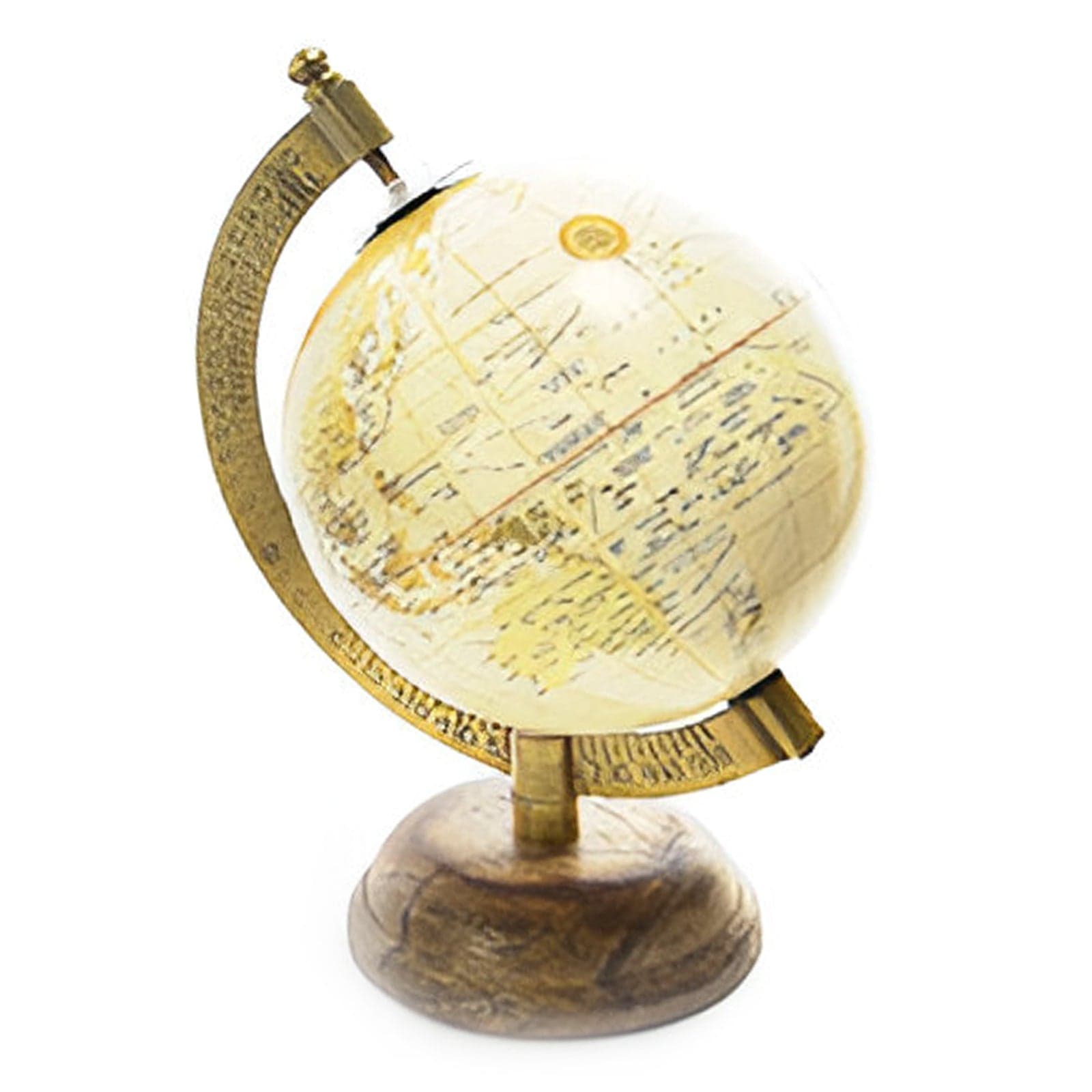 Mappamondo con base in legno, decorazione per interno - 5