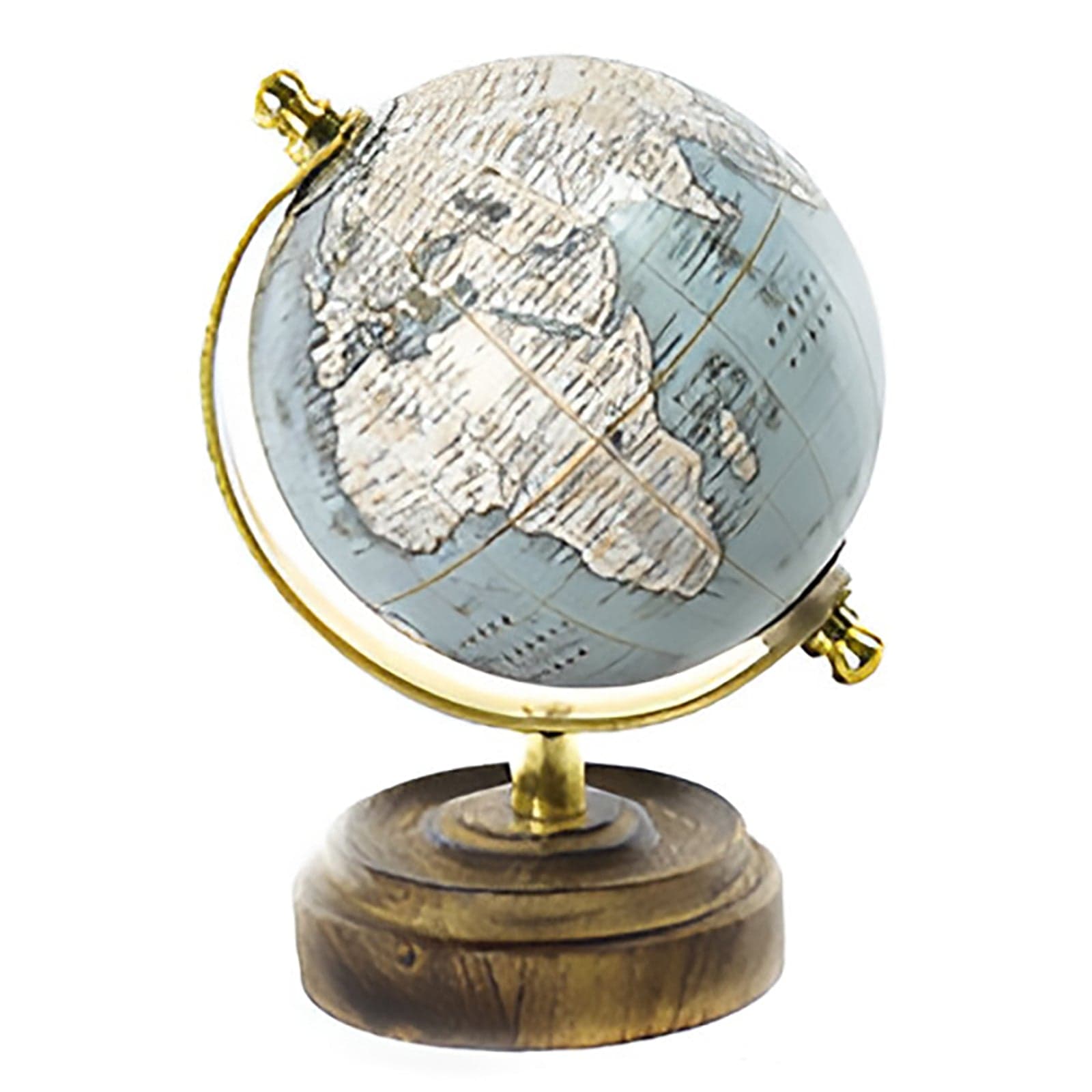 Mappamondo con base in legno, decorazione per interno - 9