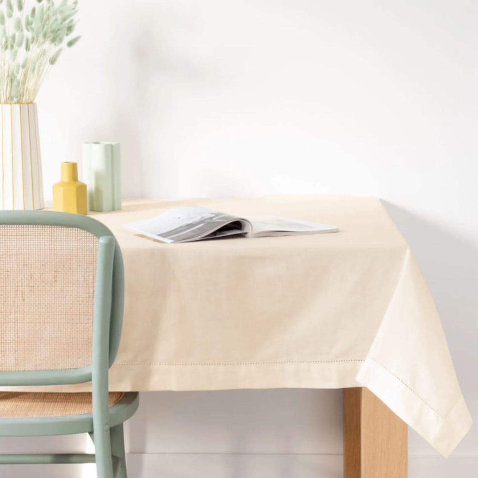 Tovaglia rettangolare in cotone colorato ideale per interni ed esterni - 4