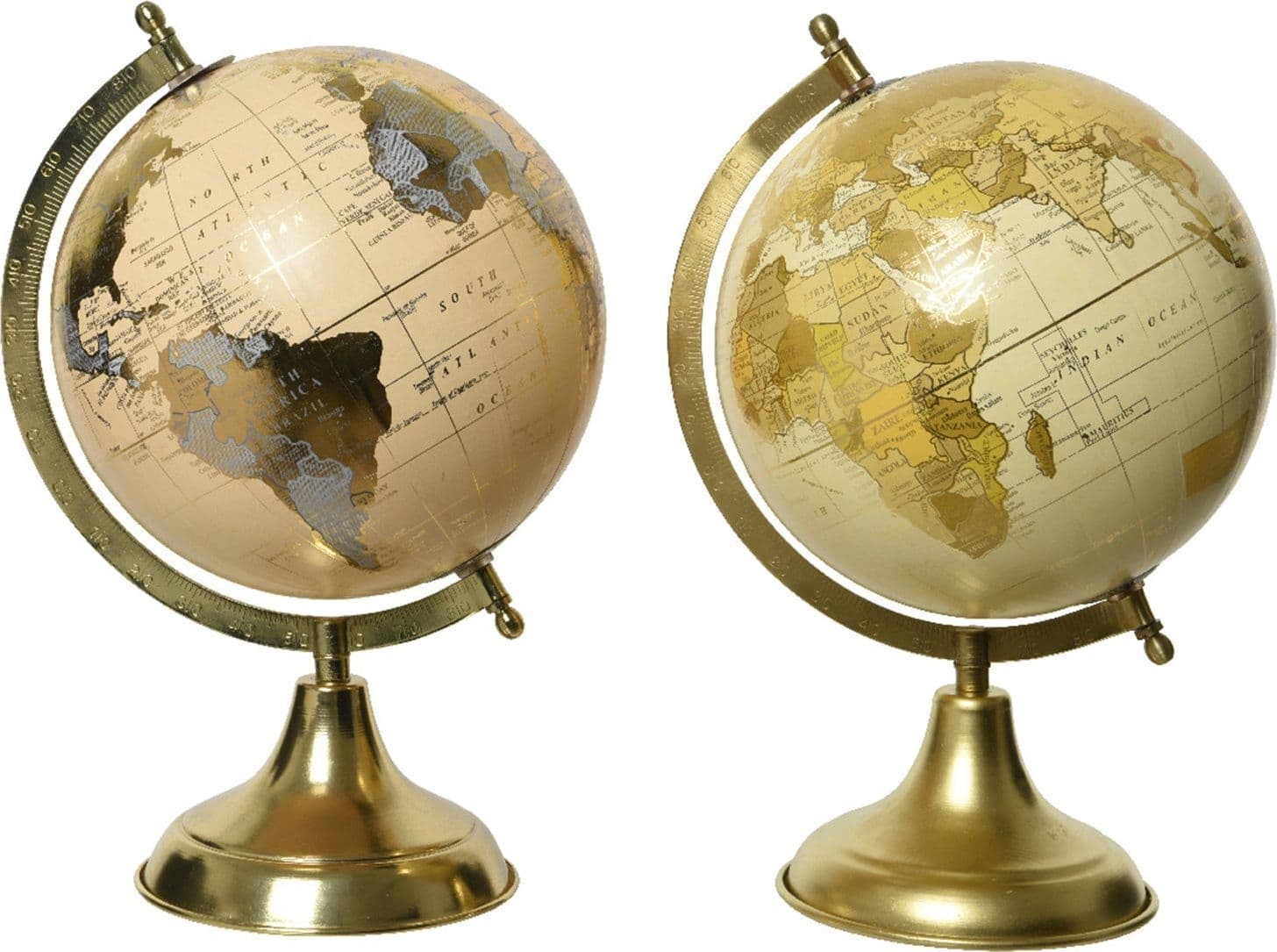 Mappamondo con piedistallo e struttura, decorazione per interno da 30 cm - 3