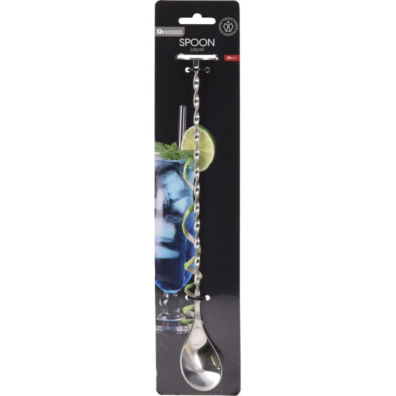 Cucchiaio agitatore in acciaio inox per cocktail 28 cm - 5