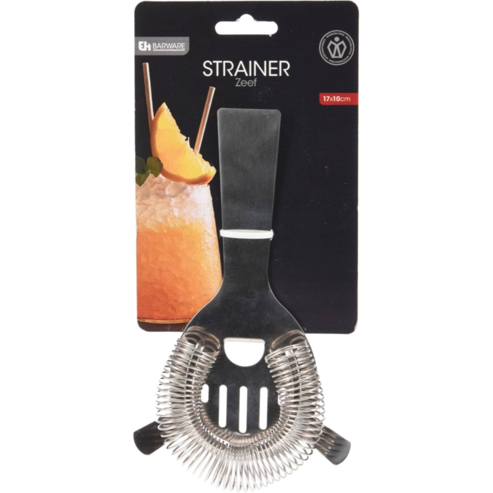 Colino in acciaio inox con retina per cocktail 17 x 10 cm - 2