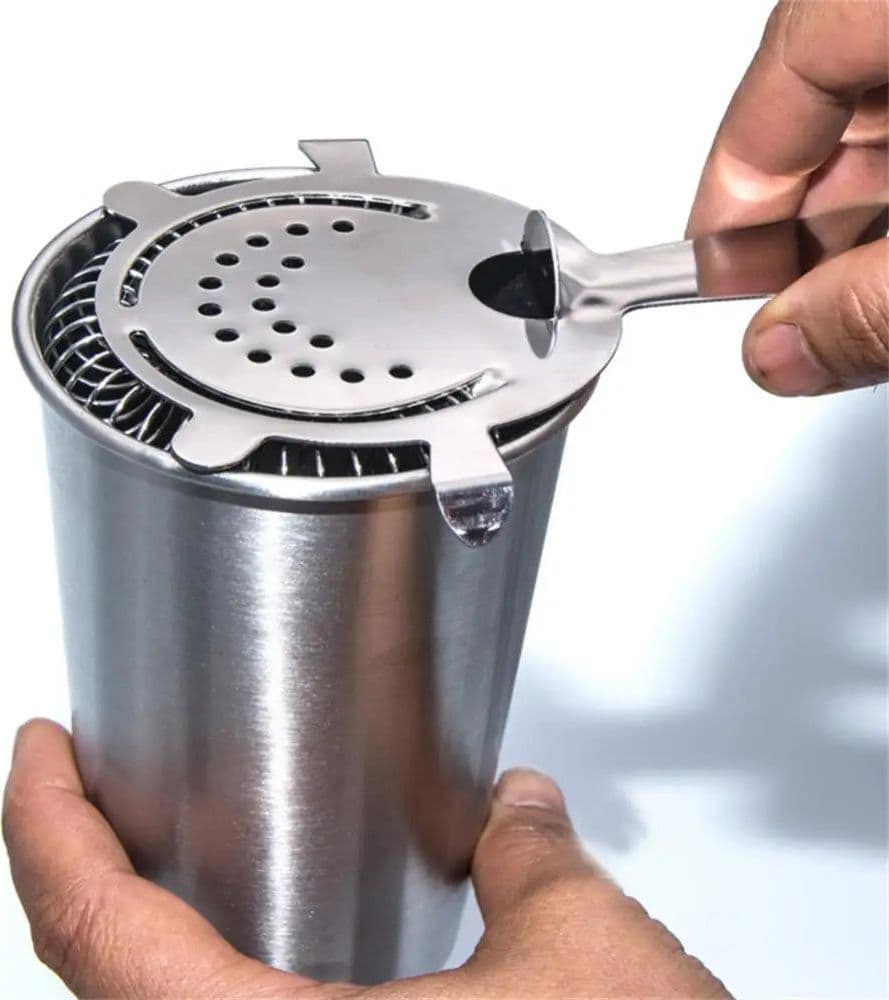 Colino in acciaio inox con retina per cocktail 17 x 10 cm - 3