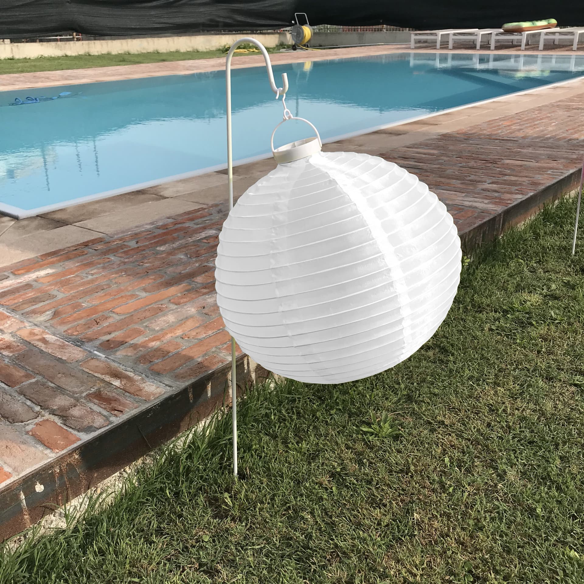 Set 4 supporto lanterna natalizia in metallo bianco - 3