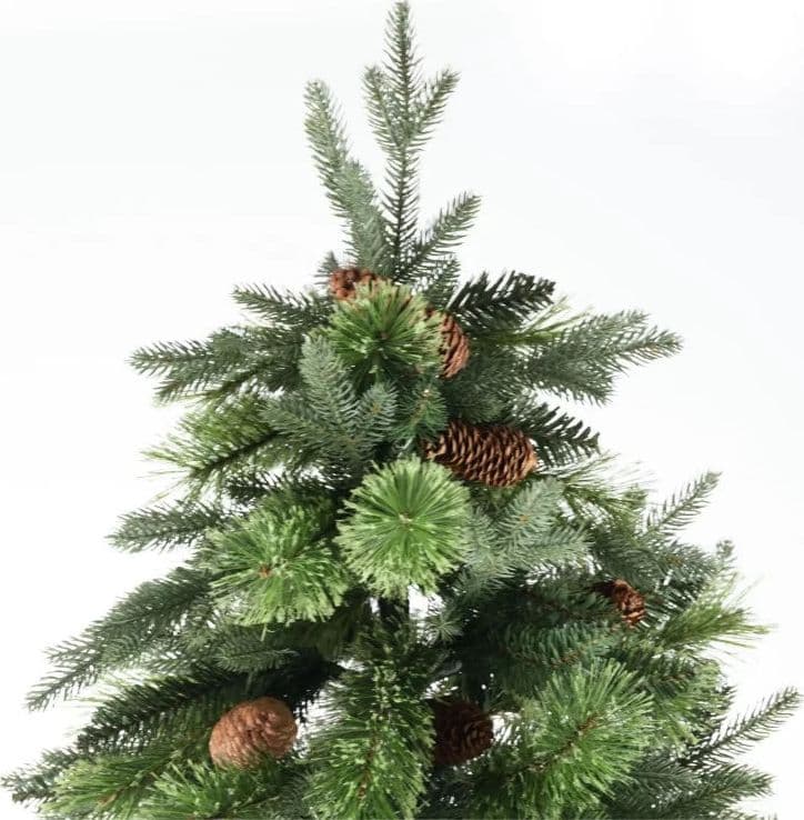 Albero di natale con Pigne "Byron" in PE Effetto Real Touch e PP Effetto Aghi di pino - 2