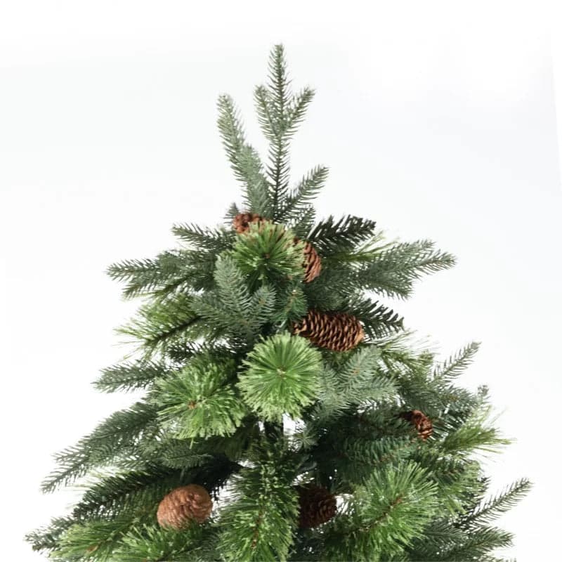 Albero di natale con Pigne "Byron" in PE Effetto Real Touch e PP Effetto Aghi di pino - 2