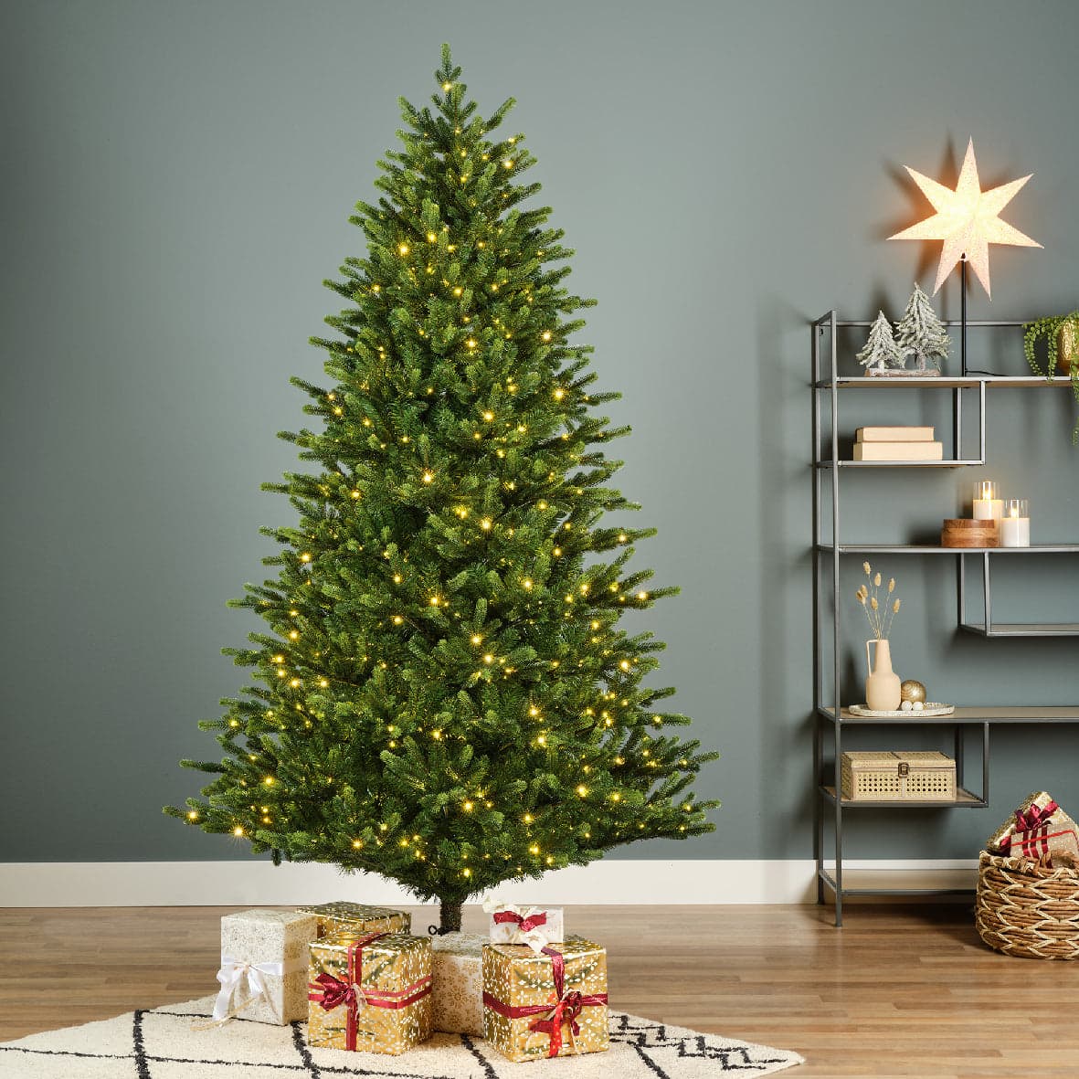 Albero di natale "Sunpeaks " con Micro Led  in PE Effetto Real Touch + PVC Altissima qualità - 5