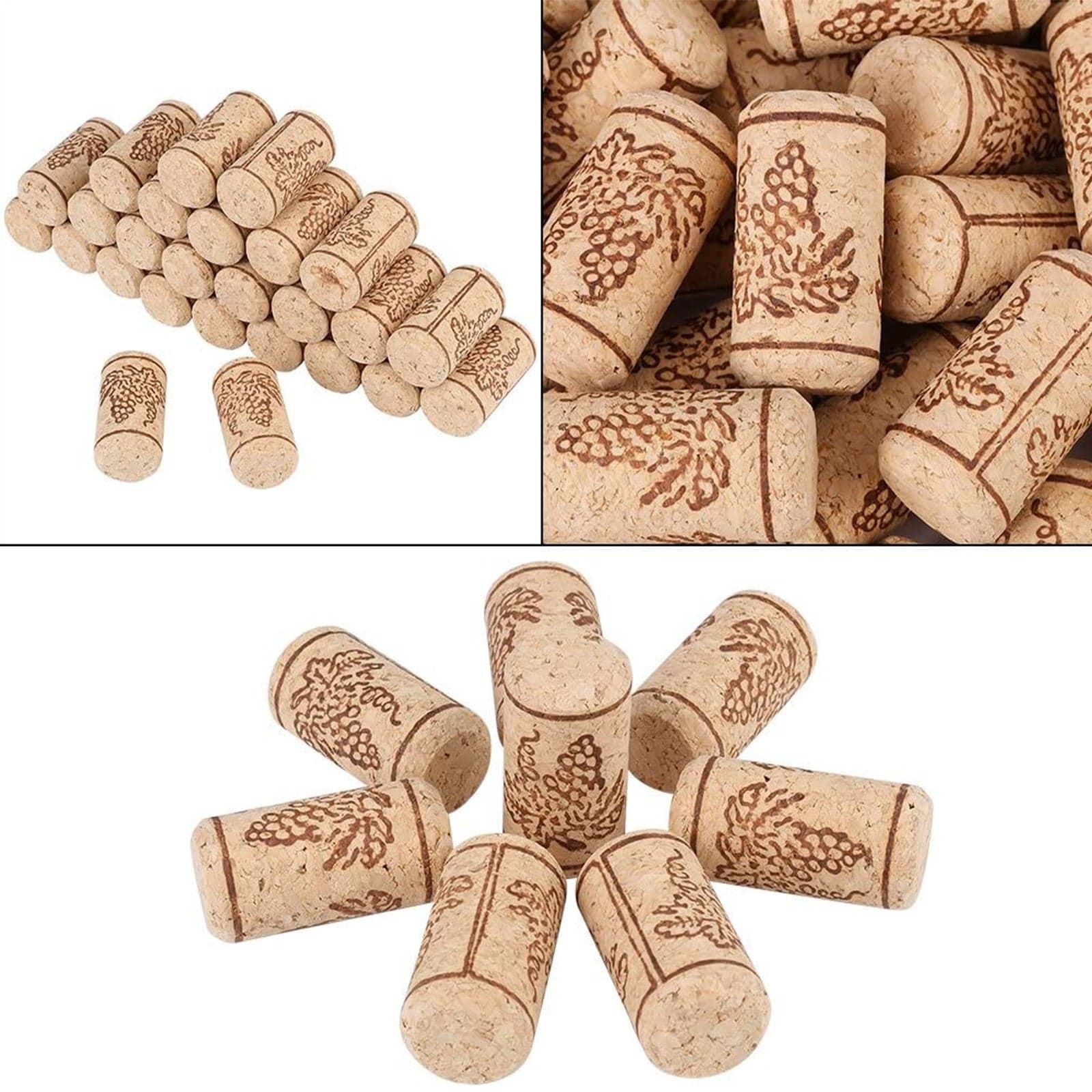 Tappi di sughero "Agglomerato" per bottiglie di vino impermeabili Ø23 x 38 mm 100 pezzi - 4