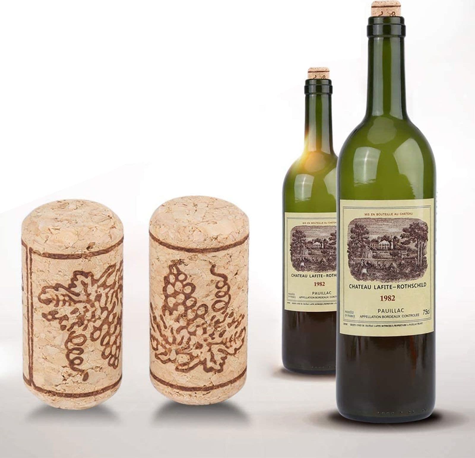 Tappi di sughero "Agglomerato" per bottiglie di vino impermeabili Ø23 x 38 mm 100 pezzi - 5