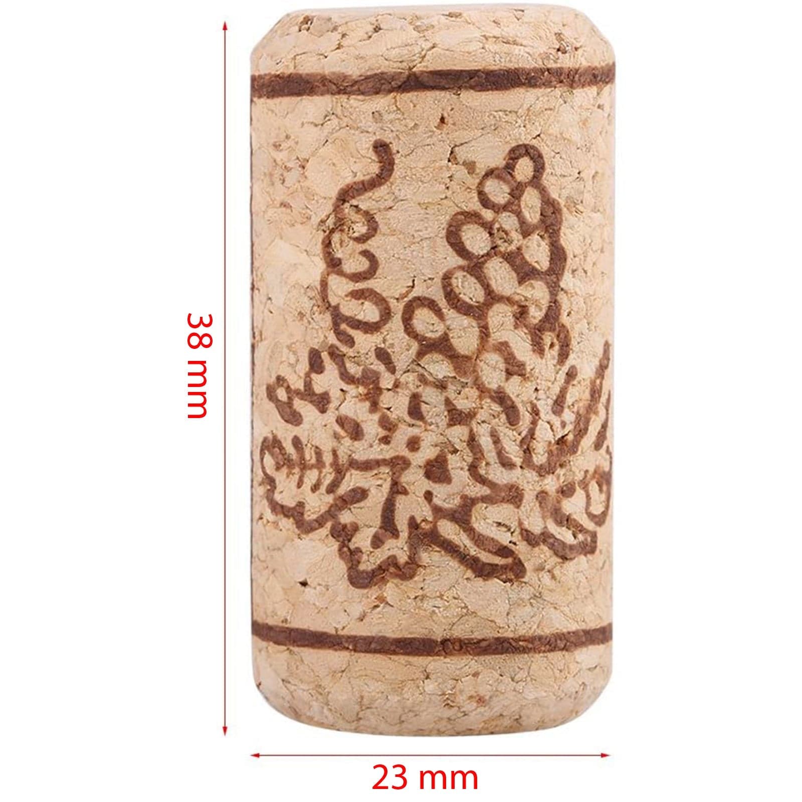 Tappi di sughero "Agglomerato" per bottiglie di vino impermeabili Ø23 x 38 mm 100 pezzi - 6