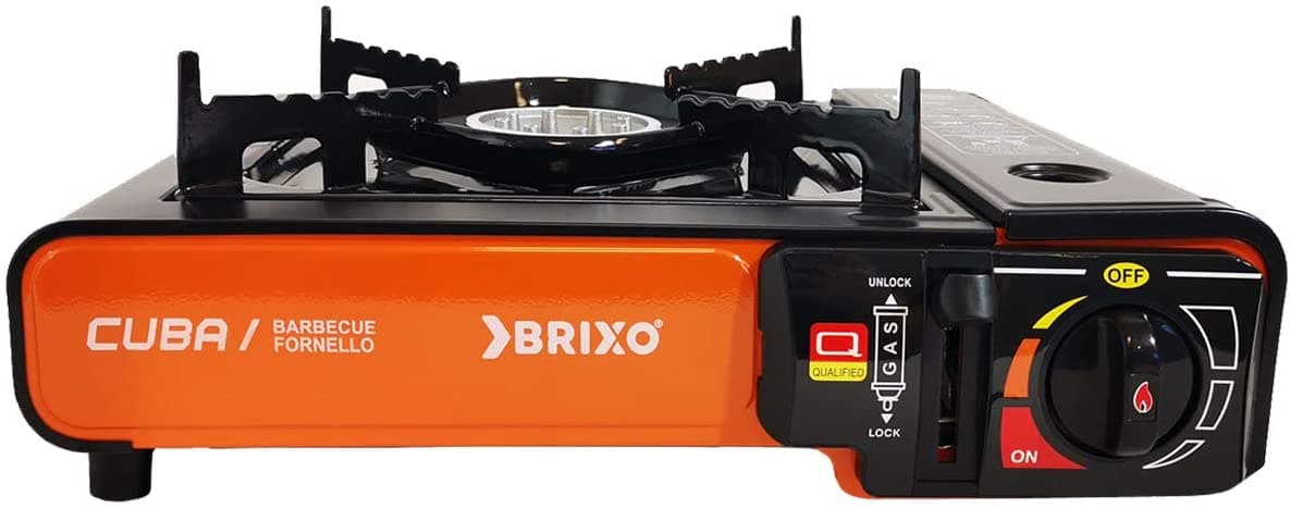 Fornello a gas da campeggio portatile con valigetta 2200 W temperatura regolabile - 2