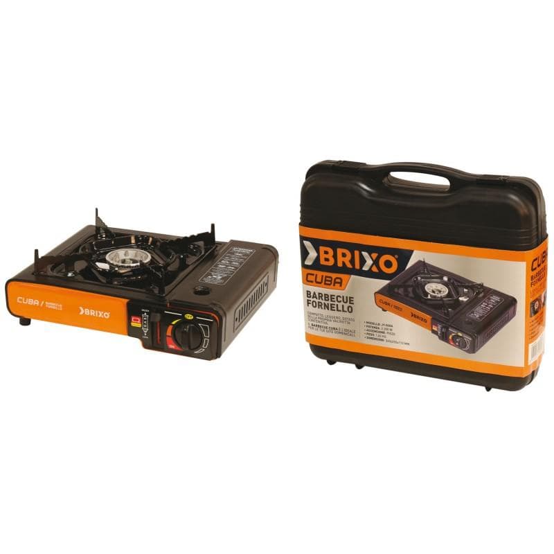 Fornello a gas da campeggio portatile con valigetta 2200 W temperatura regolabile - 3