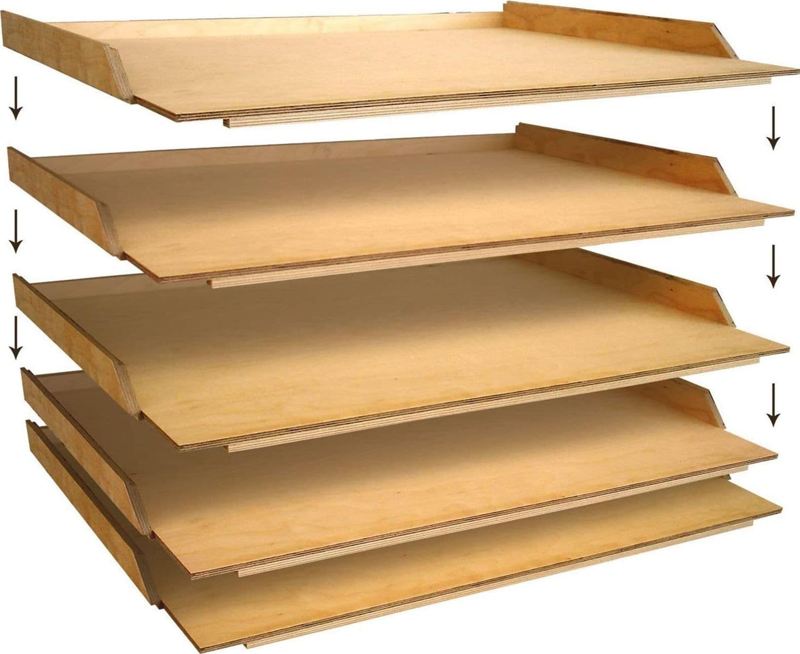 Tavoliere Spianatoia per pasta In Legno di betulla rettangolare con bordo 70 X 50 cm - 3