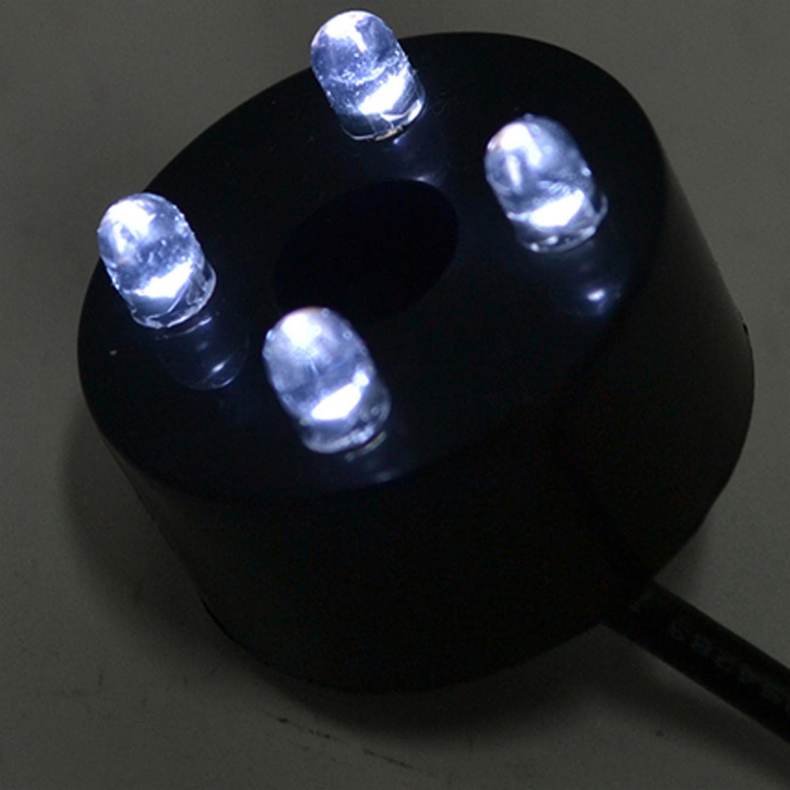 Pompa sommersa 7 W nebulizzatore ad acqua motorino per cascata e fontana effetto nebbia 4 led bianco freddo - 2