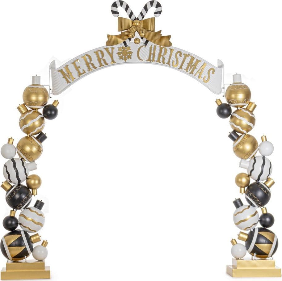 Campane decorative ad arco "Gereg" in metallo decorazione natalizia h 300 cm - 2