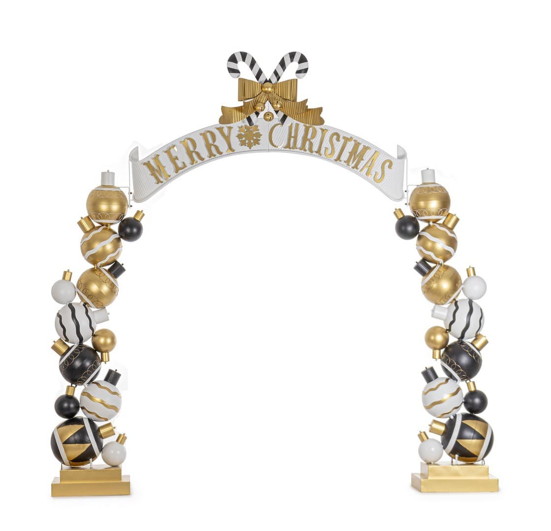 Campane decorative ad arco "Gereg" in metallo decorazione natalizia h 300 cm - 2