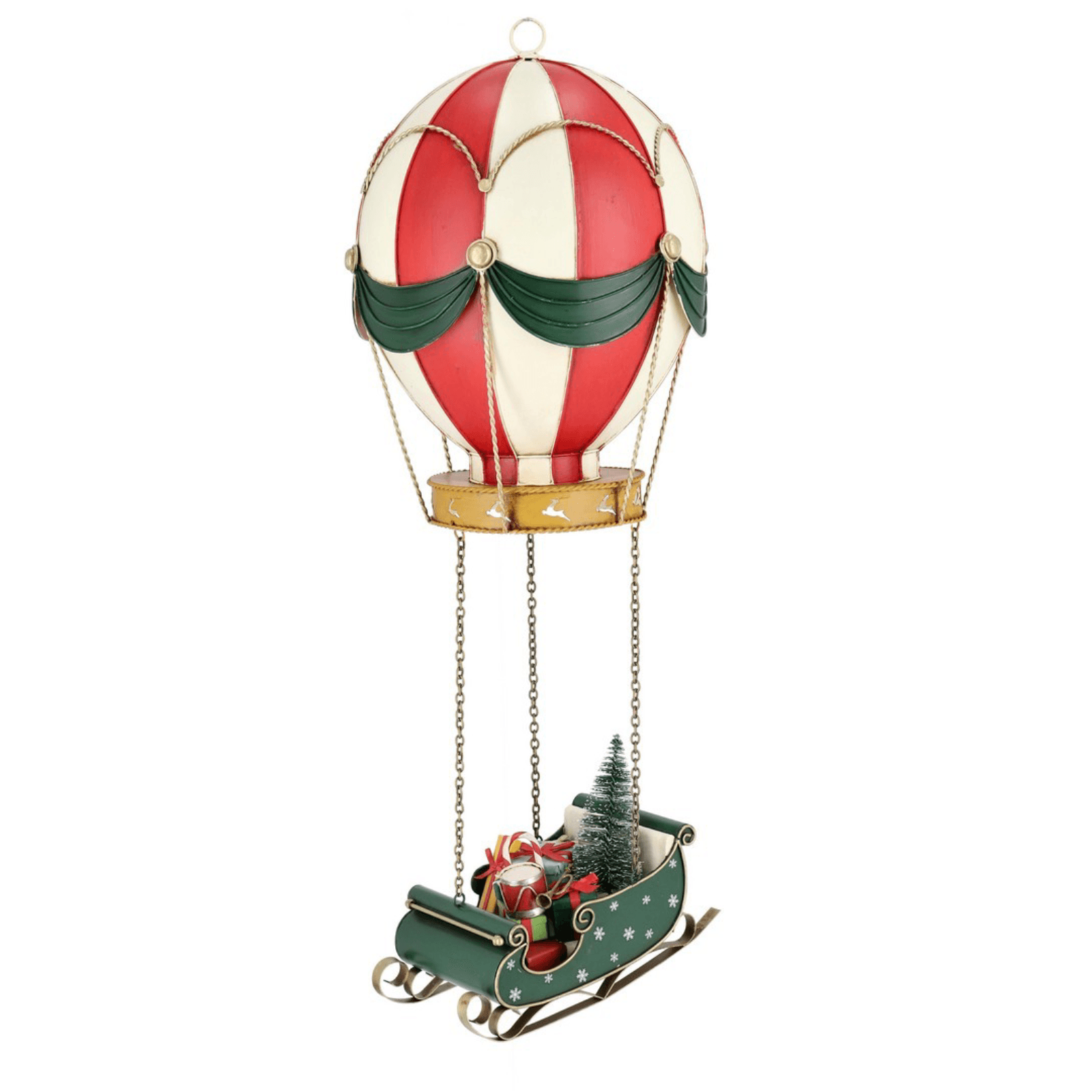 Mongolfiera" Noelle" in metallo per decorazioni natalizie - 2