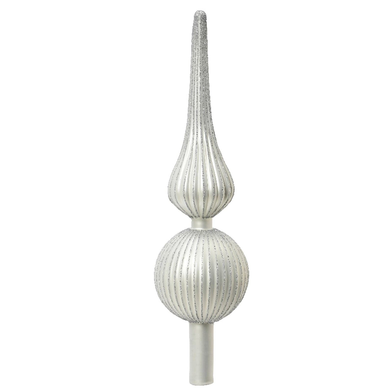 Puntale per albero di Natale con sfere in vetro decorazione e addobbo da 31 cm - 2