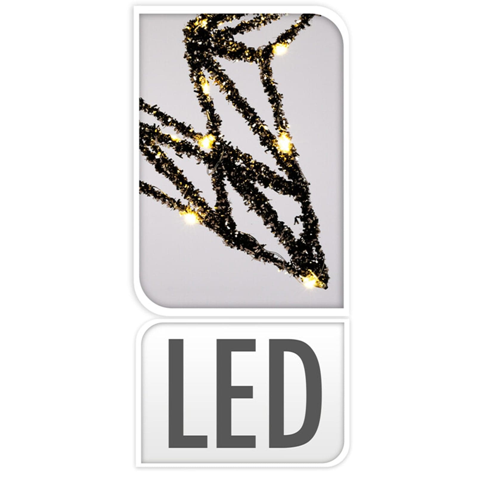 Stella natalizia con 30 led luminosi, color Oro, da Ø 40 cm, per esterno ed interno - 2