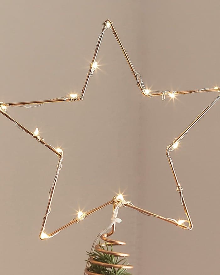 Puntale a forma di Stella, con 60 luci MicroLED per Albero di Natale, 25 cm - 2