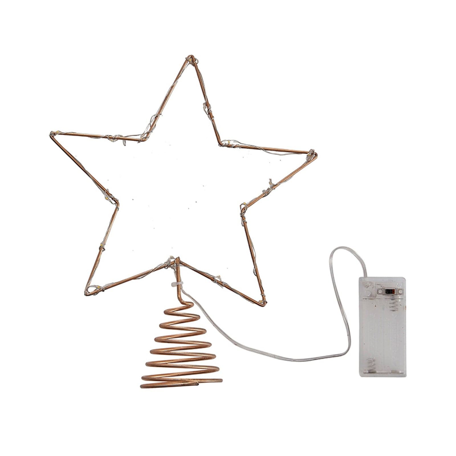Puntale a forma di Stella, con 60 luci MicroLED per Albero di Natale, 25 cm - 4